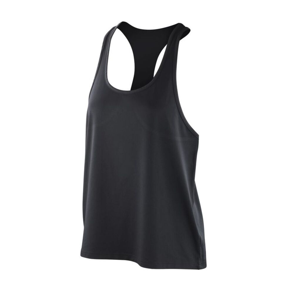 Spiro Womens/Ladies Softex Stretch Tank Top / Black